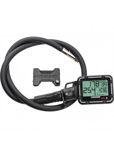 Cressi Scuba Diving Pressure Gauge and Depth Gauge Easy to Read and Carry Made in Italy Digi2